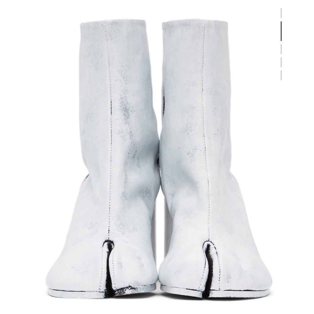 Maison Margiela white painted Tabi boots